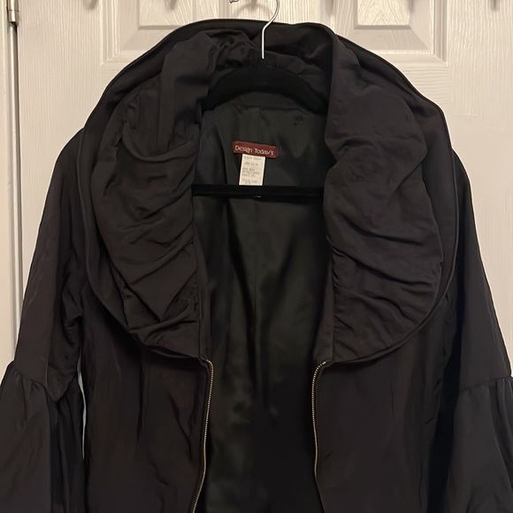 Boutique black 3/4 puff sleeve jacket - Picture 5 of 6